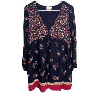 Sezane Daphna Mini Dress Floral Babydoll Boho Hippie Prairie Size 36 (US 4)